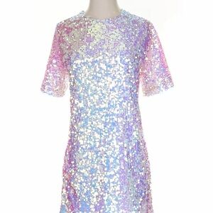 Sequin Short Sleeve Dress